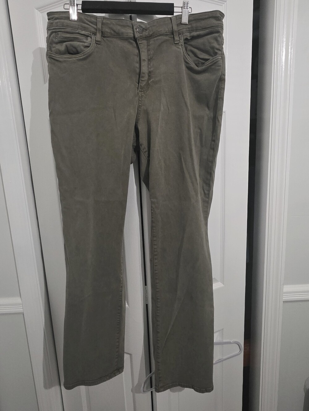 Kut From The Kloth Womens Olive Green Stretch Jeans Catherine Boyfriend Sz 16